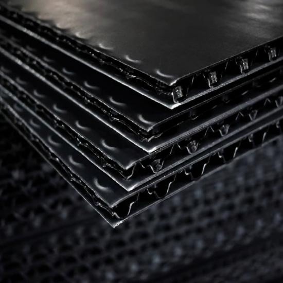 Zwart versterkte antistatische golfkartonnen dozen, trays en verdelers
    